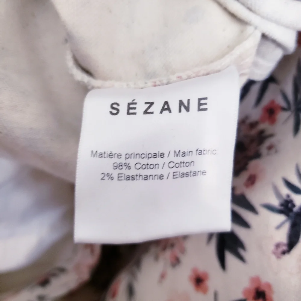 Sezane Giulia Lace Up Trapeze Shift Dress in Printed Flowers, Size 38 - Picture 8 of 10